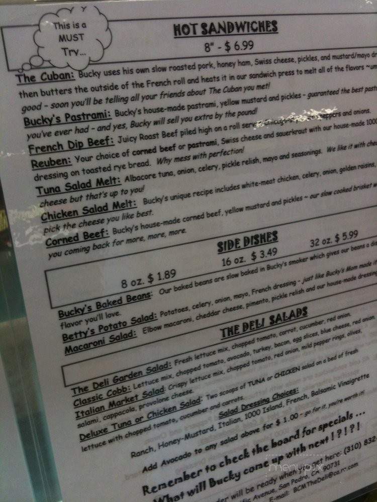 Beach City Market The Deli - San Pedro, CA menu_pic