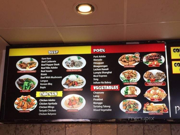 Pinoy Pam's Best - Lake Forest, CA menu_pic