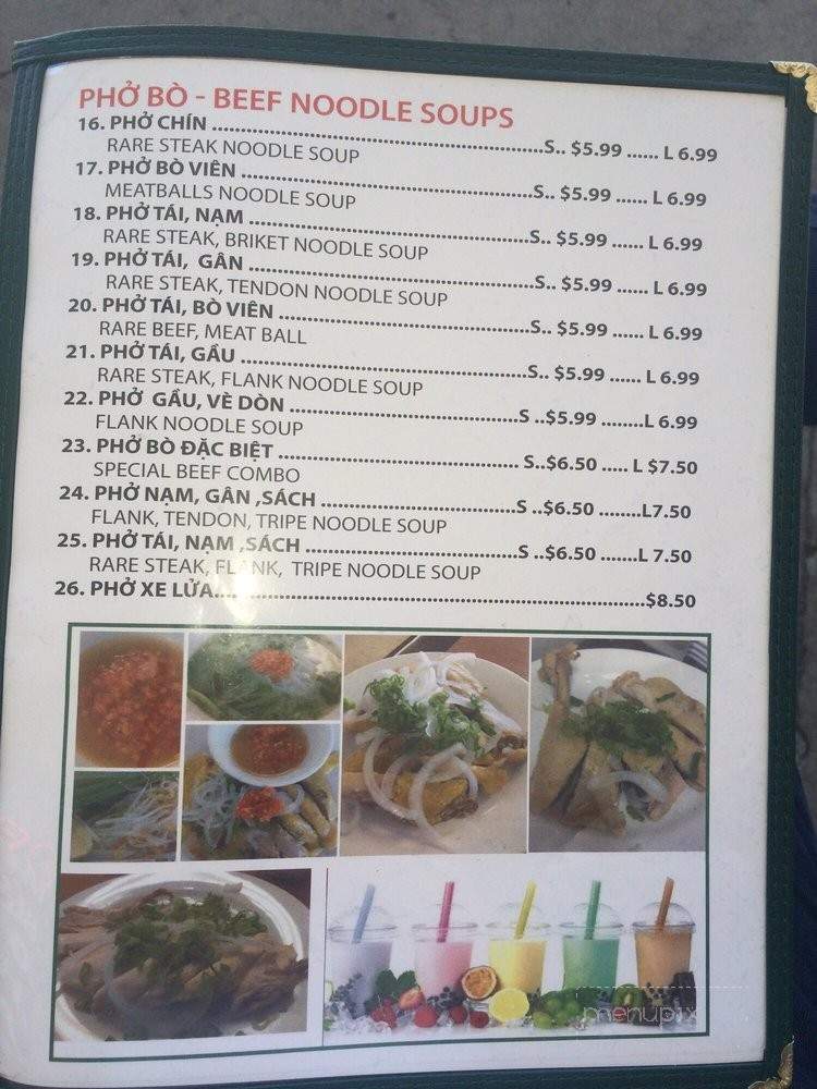 Pho Song Hai - Westminster, CA menu_pic