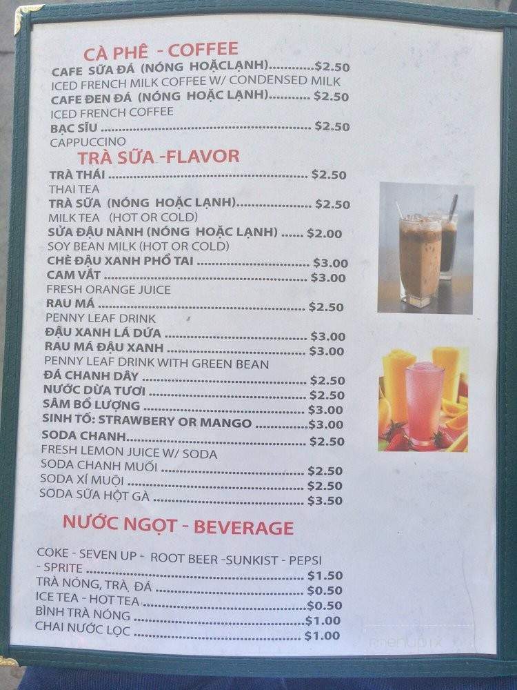 Pho Song Hai - Westminster, CA menu_pic