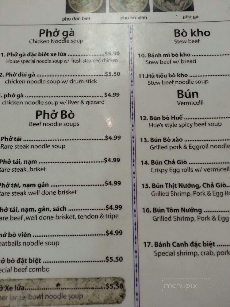 Pho Song Hai - Westminster, CA menu_pic