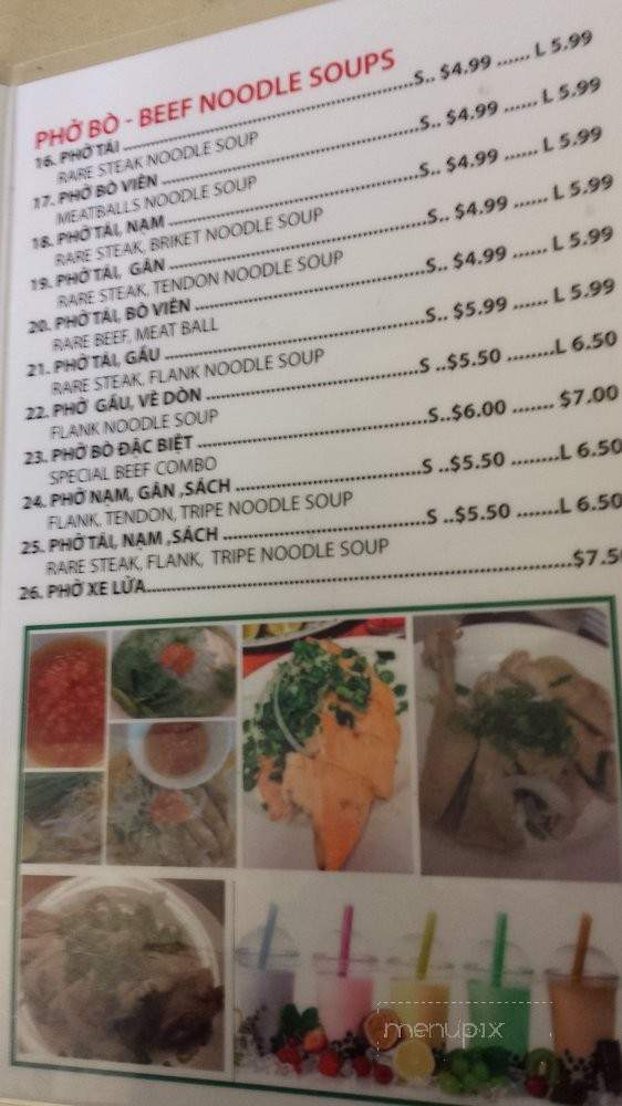 Pho Song Hai - Westminster, CA menu_pic