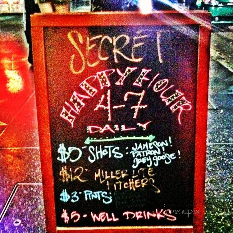 Secret Restaurant and Hookah Lounge - Los Angeles, CA menu_pic