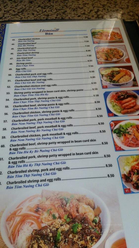 Pho Fula - La Habra, CA menu_pic