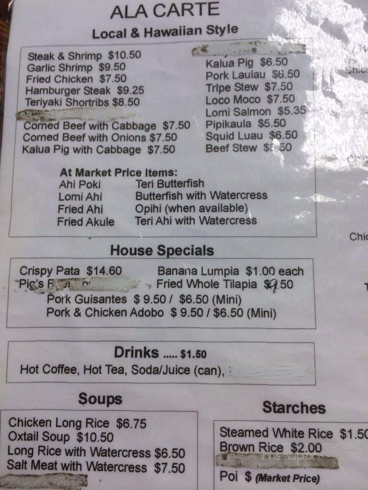 People's Cafe - Honolulu, HI menu_pic