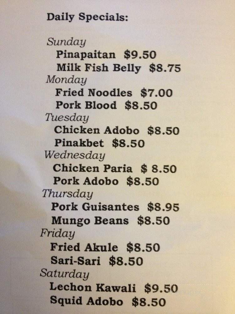 People's Cafe - Honolulu, HI menu_pic