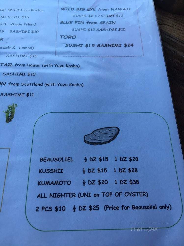 ETCetera Sushi & Izakaya - Costa Mesa, CA menu_pic
