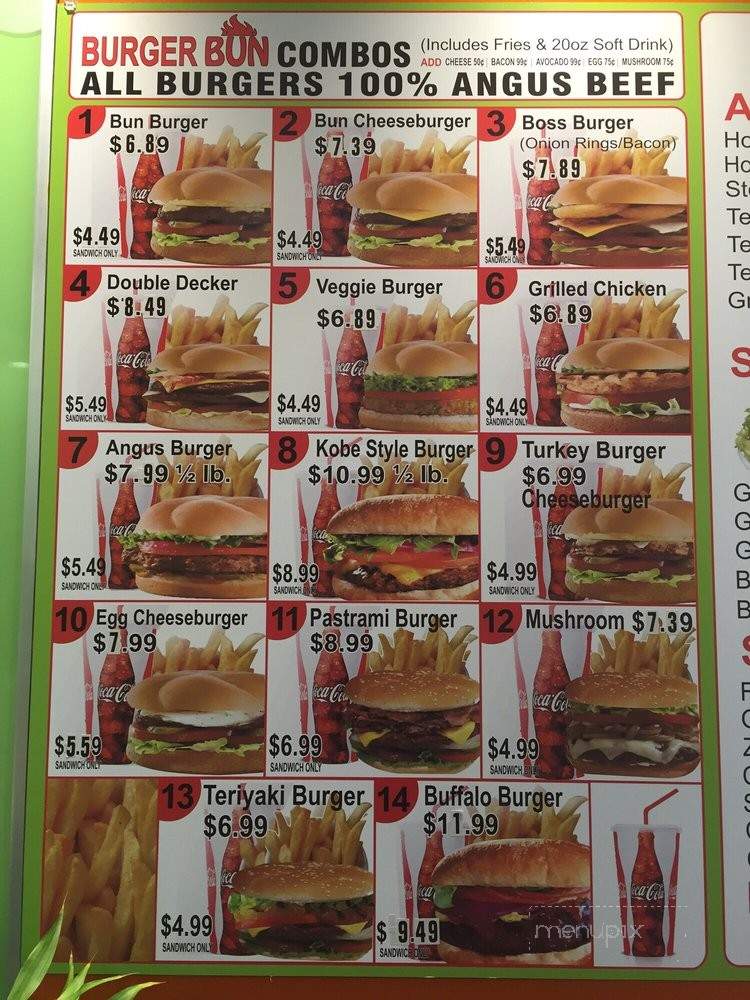 Burger Bun - Glendale, CA menu_pic