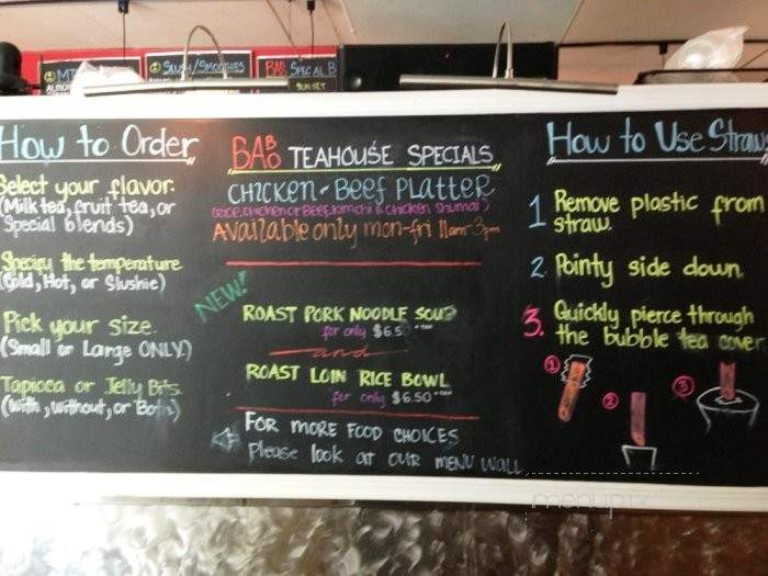 Babo Teahouse - Jersey City, NJ menu_pic