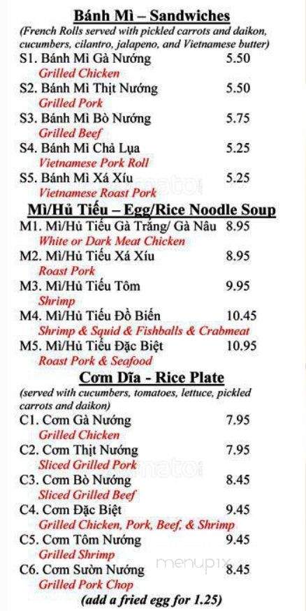 Pho Truong - Richardson, TX menu_pic