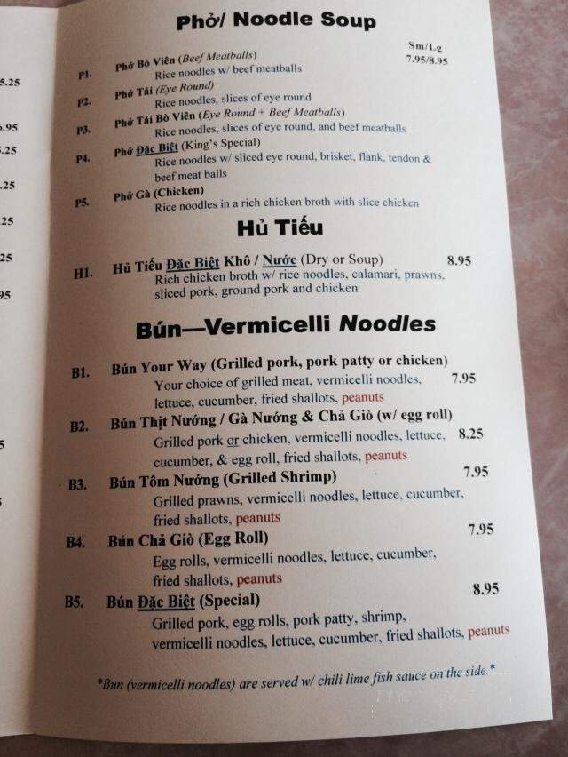 Pho King Good - Auburn, CA menu_pic