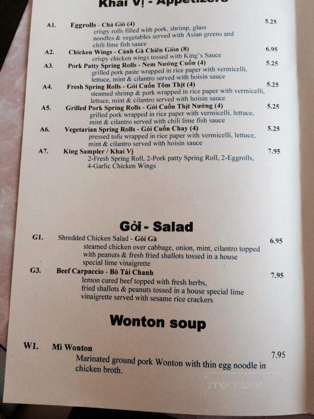 Pho King Good - Auburn, CA menu_pic