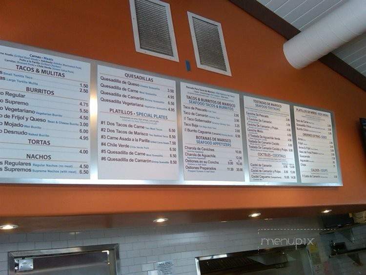 Caguamas Tacos y Mariscos - San Jose, CA menu_pic