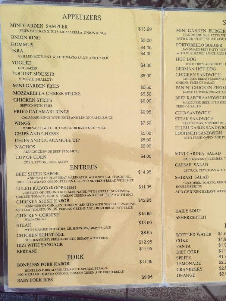 Mini Garden Cafe & Restaurant - Los Angeles, CA menu_pic