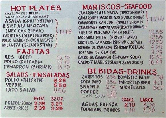 Taqueria El Mex-Cal - Fremont, CA menu_pic