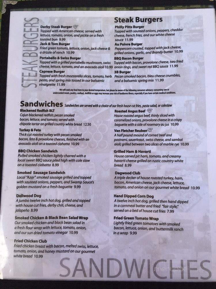 Derby on Park - Jacksonville, FL menu_pic