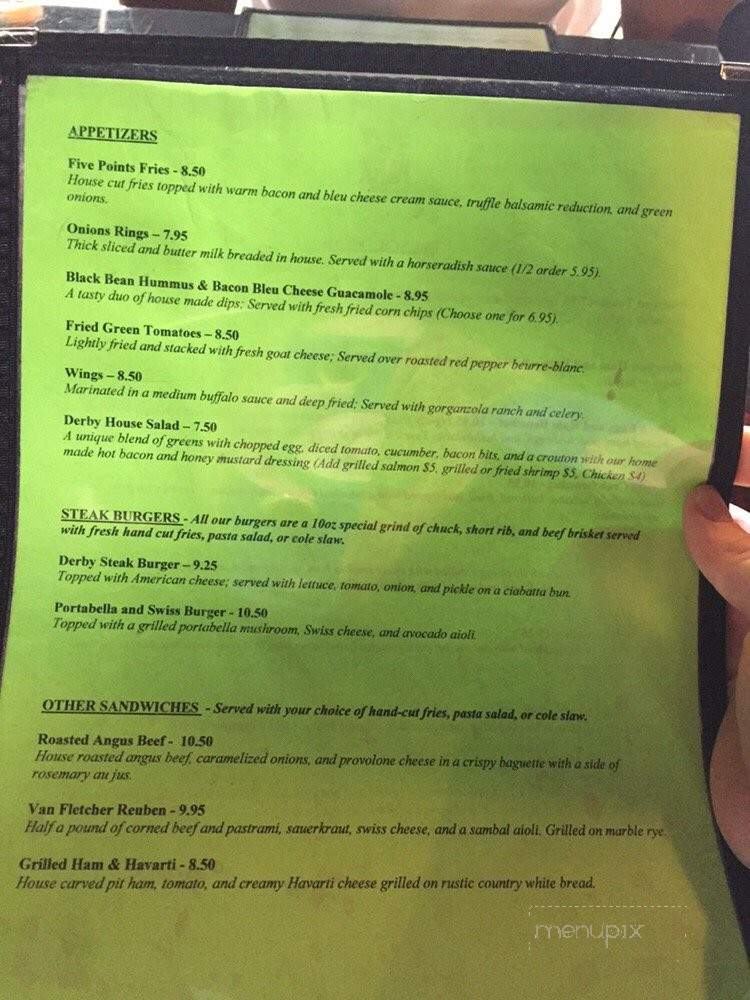 Derby on Park - Jacksonville, FL menu_pic