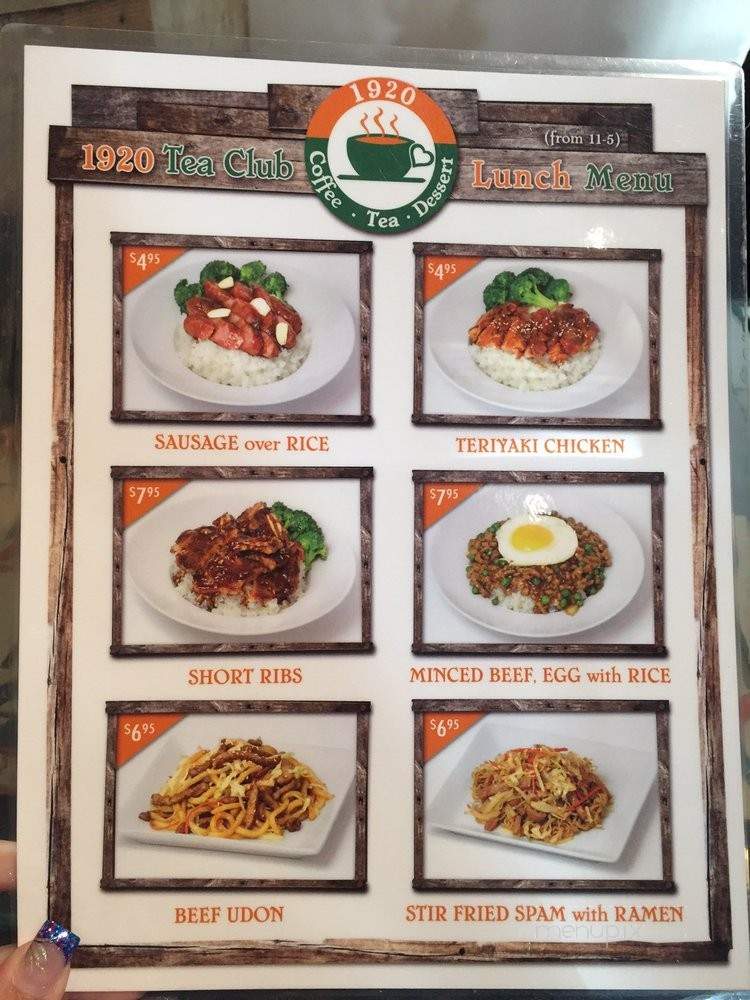 1920 Tea Club - Fresno, CA menu_pic