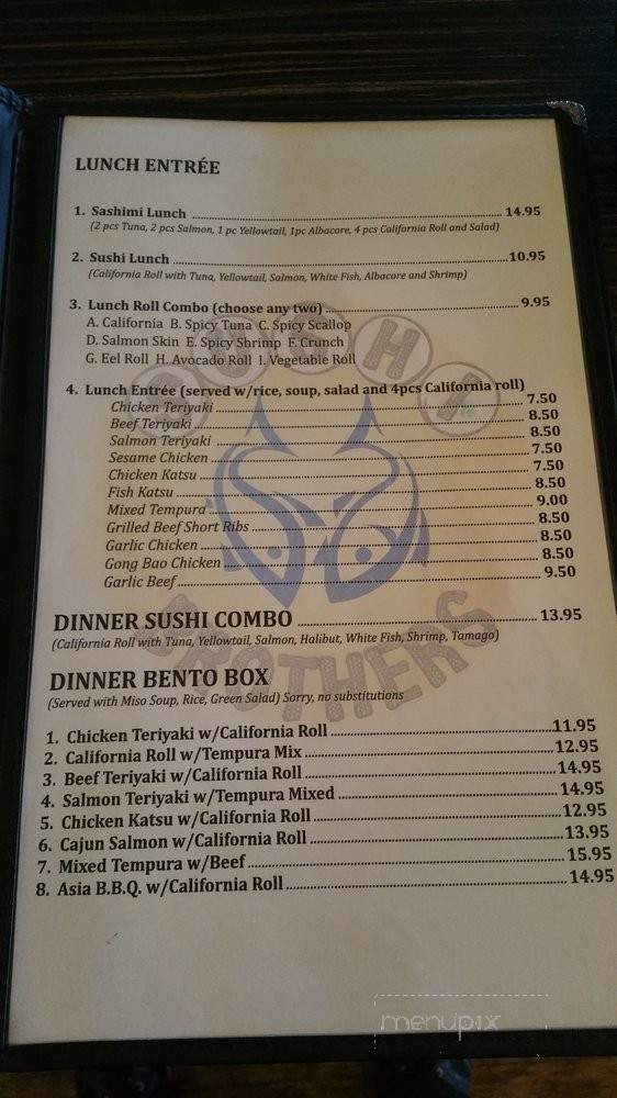 Sushi Brothers - Encinitas, CA menu_pic