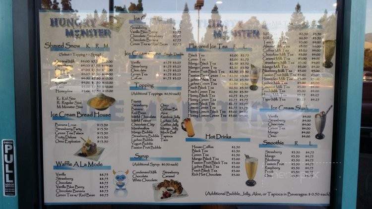 Ice Monster - Walnut Creek, CA menu_pic
