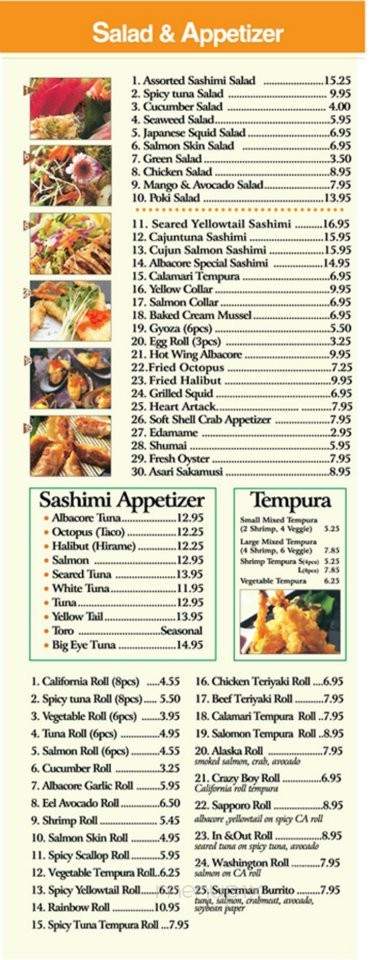 Mika Sushi Roll & Teriyaki - Garden Grove, CA menu_pic