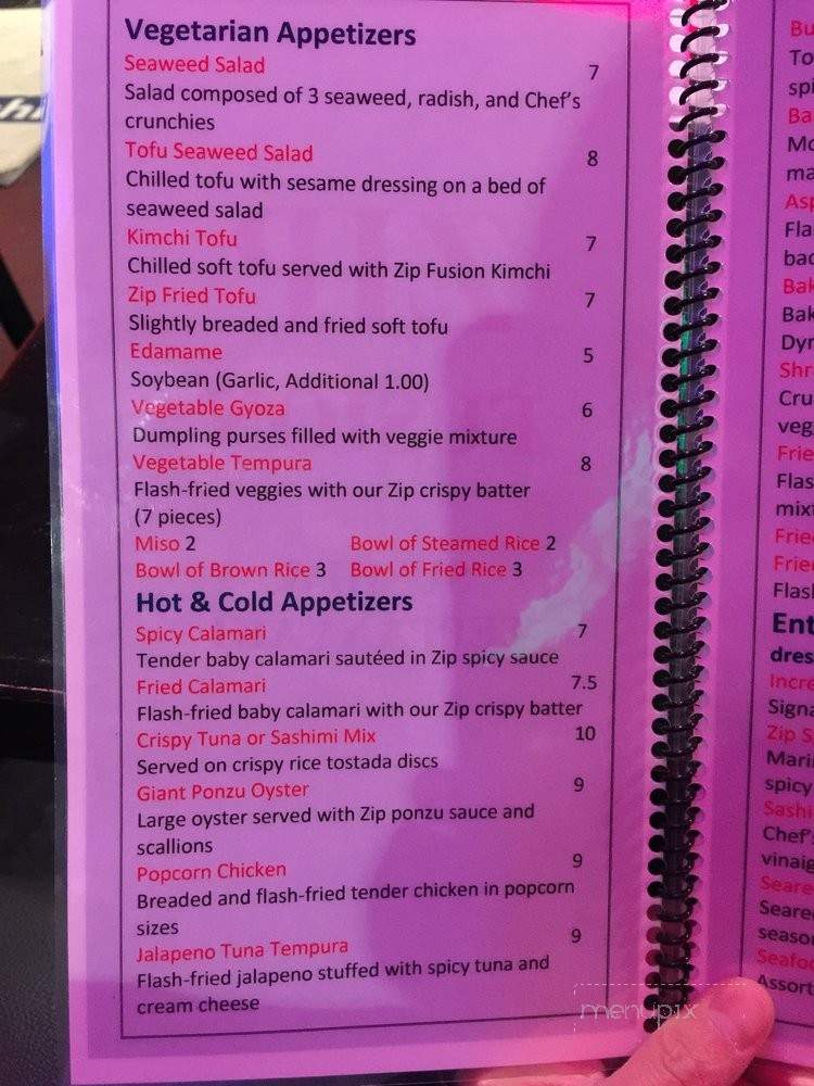 Zip Fusion - Mira Loma, CA menu_pic