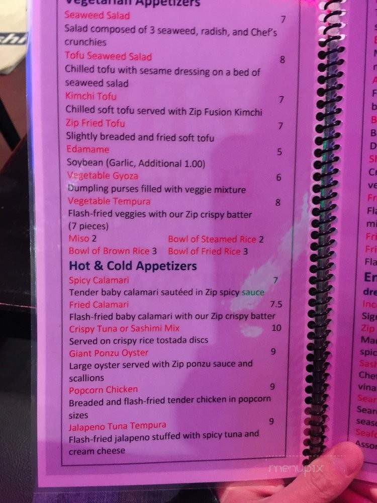 Zip Fusion - Mira Loma, CA menu_pic