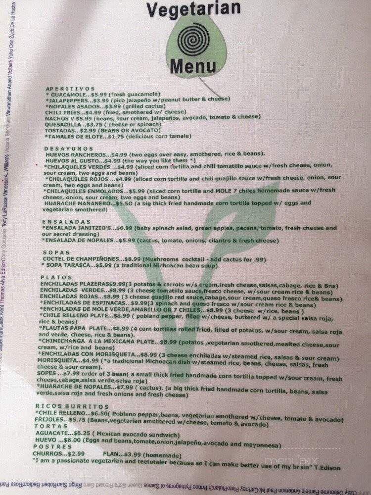 Tarasco's New Latino Cuisine - Denver, CO menu_pic