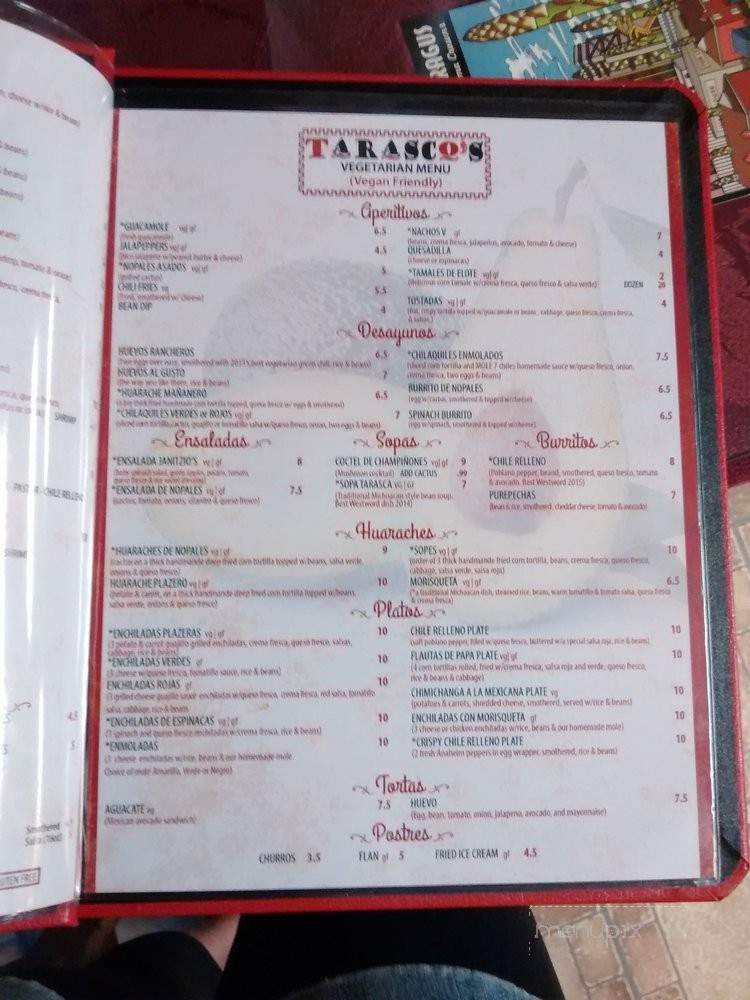 Tarasco's New Latino Cuisine - Denver, CO menu_pic