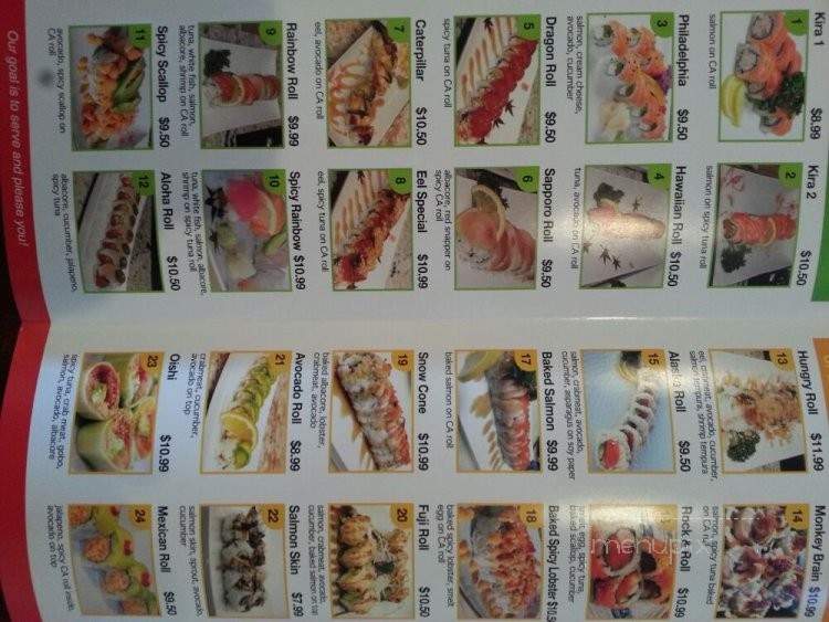 Kira Kira - La Mirada, CA menu_pic
