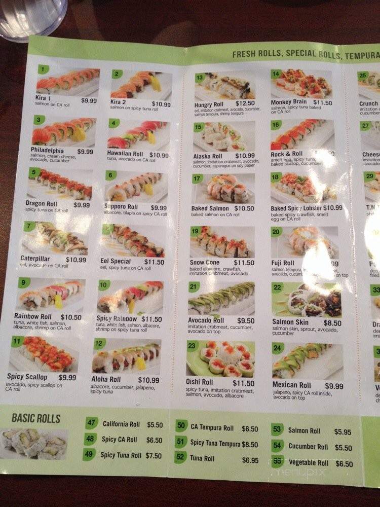 Kira Kira - La Mirada, CA menu_pic