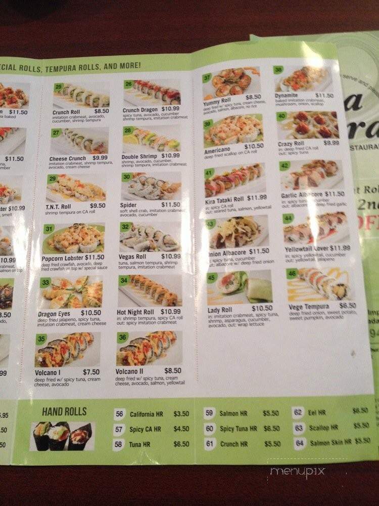 Kira Kira - La Mirada, CA menu_pic