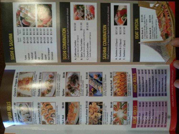 Kira Kira - La Mirada, CA menu_pic