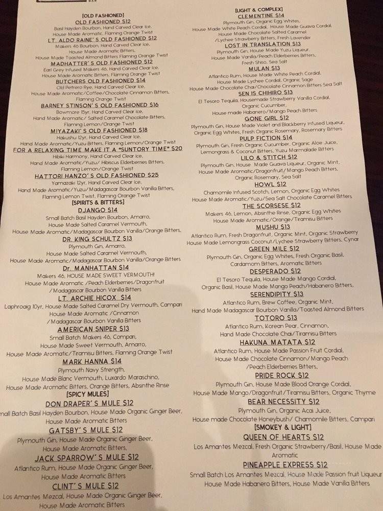 Puzzle Bar - La Mirada, CA menu_pic