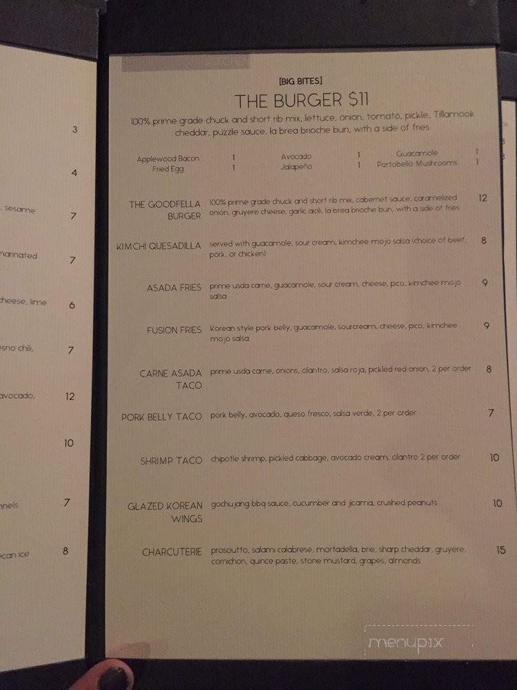 Puzzle Bar - La Mirada, CA menu_pic