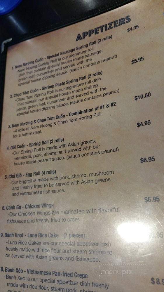 Nem Nuong Bistro - Las Vegas, NV menu_pic