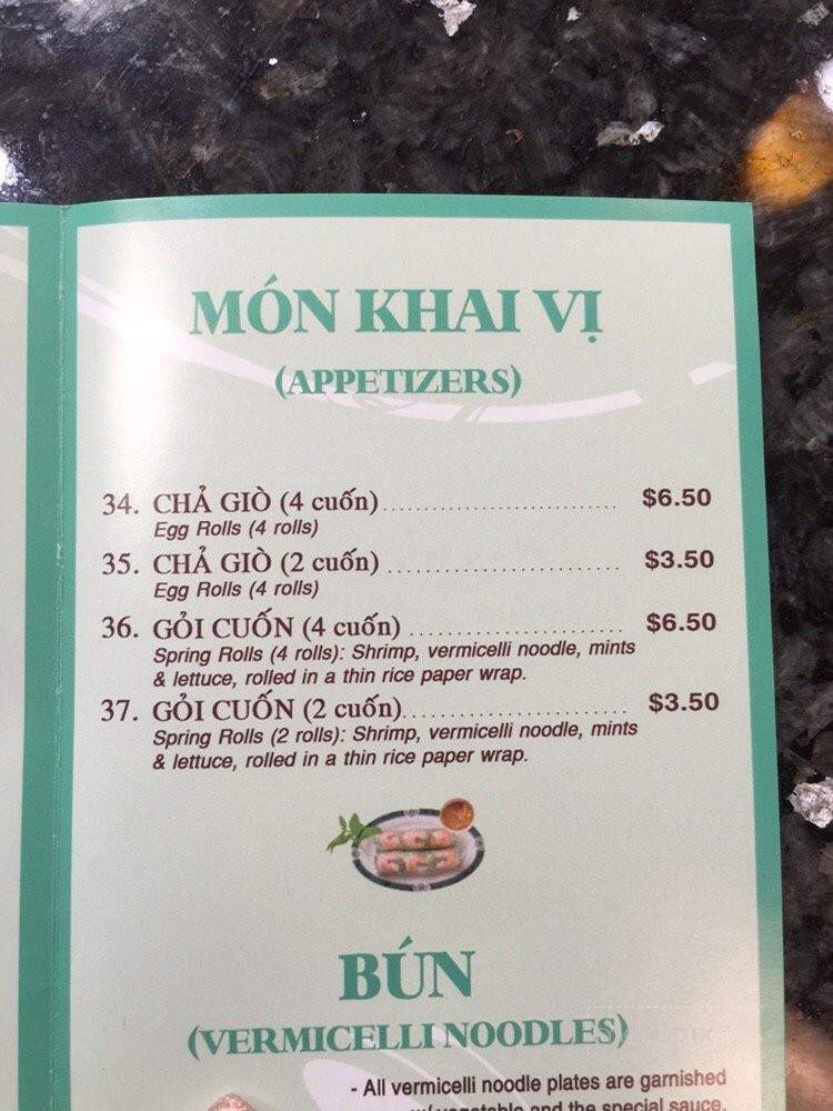 Pho 45 - La Mirada, CA menu_pic