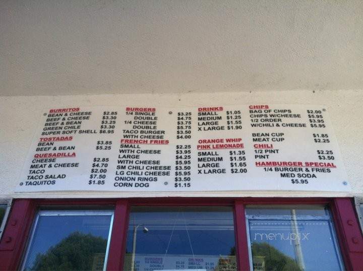 Taco Treat - Arcadia, CA menu_pic