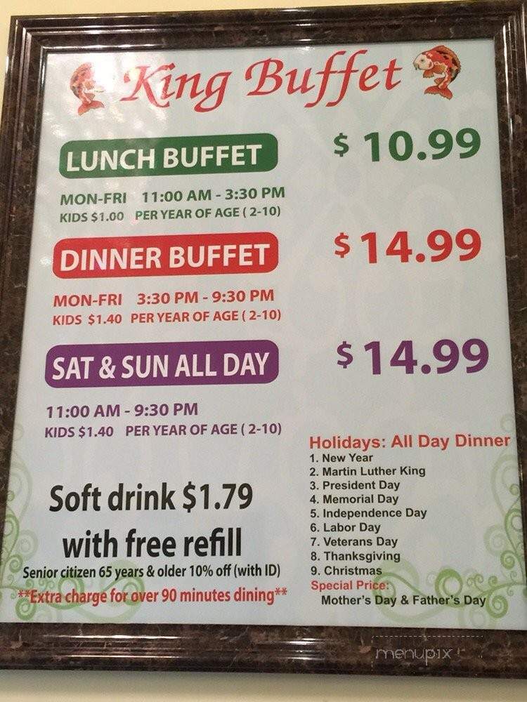 King Buffet - Los Angeles, CA menu_pic