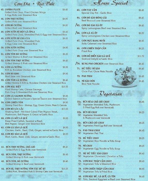 iPho Vietnamese Restaurant - Fremont, CA menu_pic