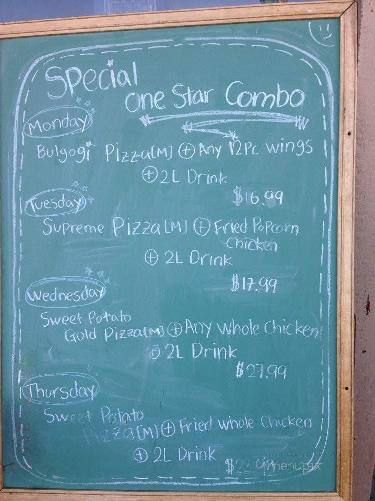One Star Pizza & Chicken - Anaheim, CA menu_pic