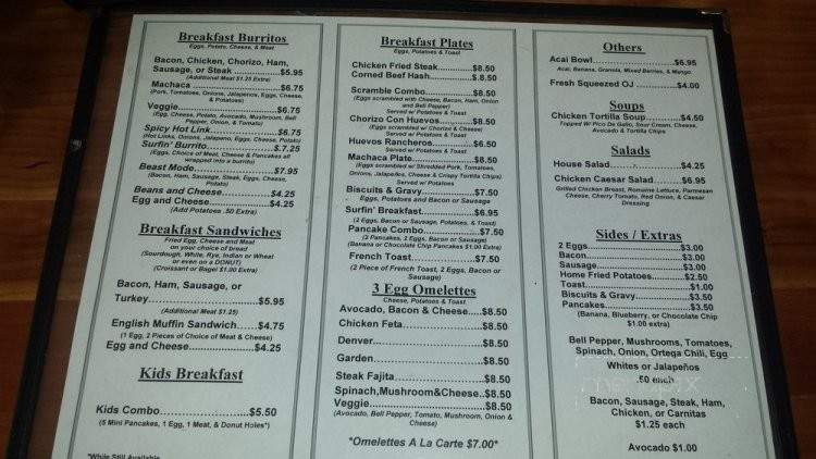 Surfin' Donuts - Mission Viejo, CA menu_pic