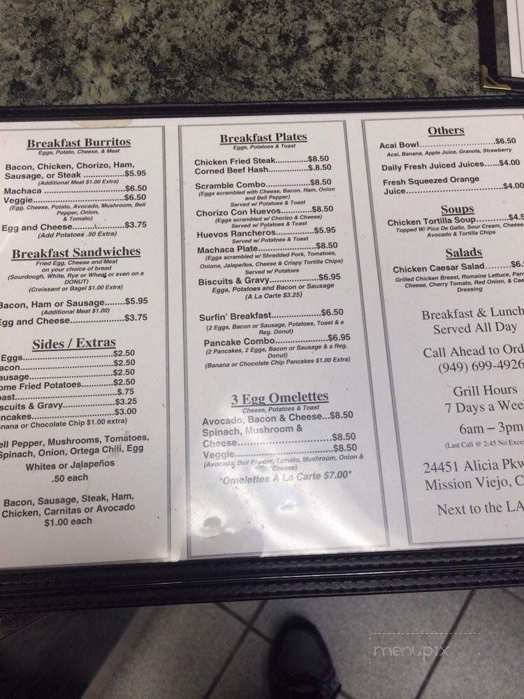 Surfin' Donuts - Mission Viejo, CA menu_pic