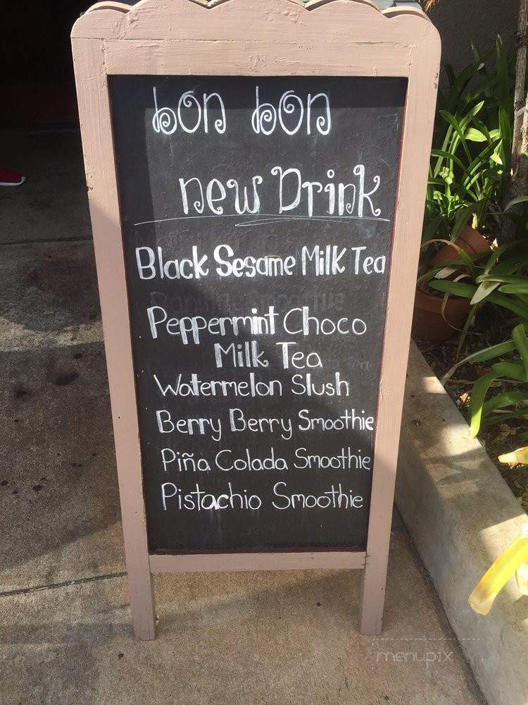 Bon Bon Tea House - Los Angeles, CA menu_pic
