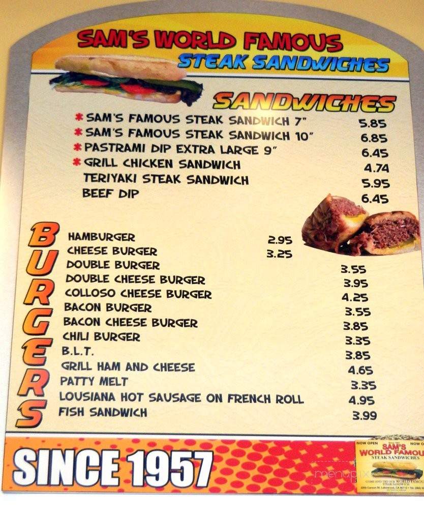 /250216963/Sams-World-Famous-Steak-Sandwiches-Lakewood-CA - Lakewood, CA