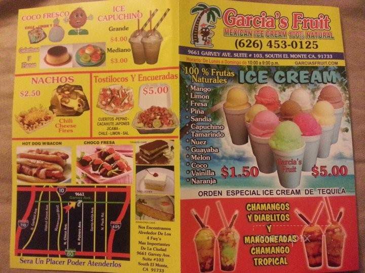 Garcias Fruits - South El Monte, CA menu_pic