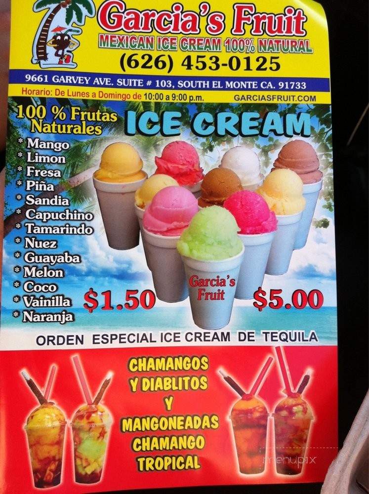 Garcias Fruits - South El Monte, CA menu_pic