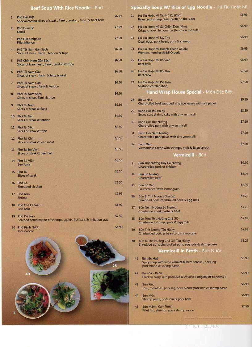 Pho Mai - Upland, CA menu_pic