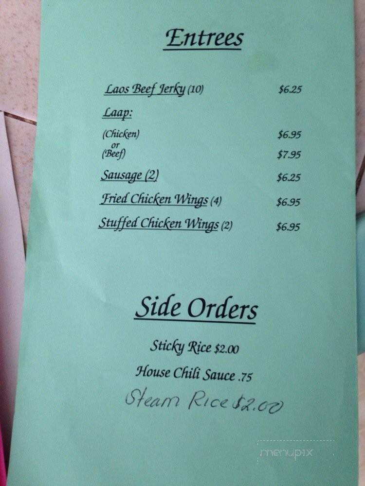 Laos Kitchen - Parkway-South Sacramento, CA menu_pic