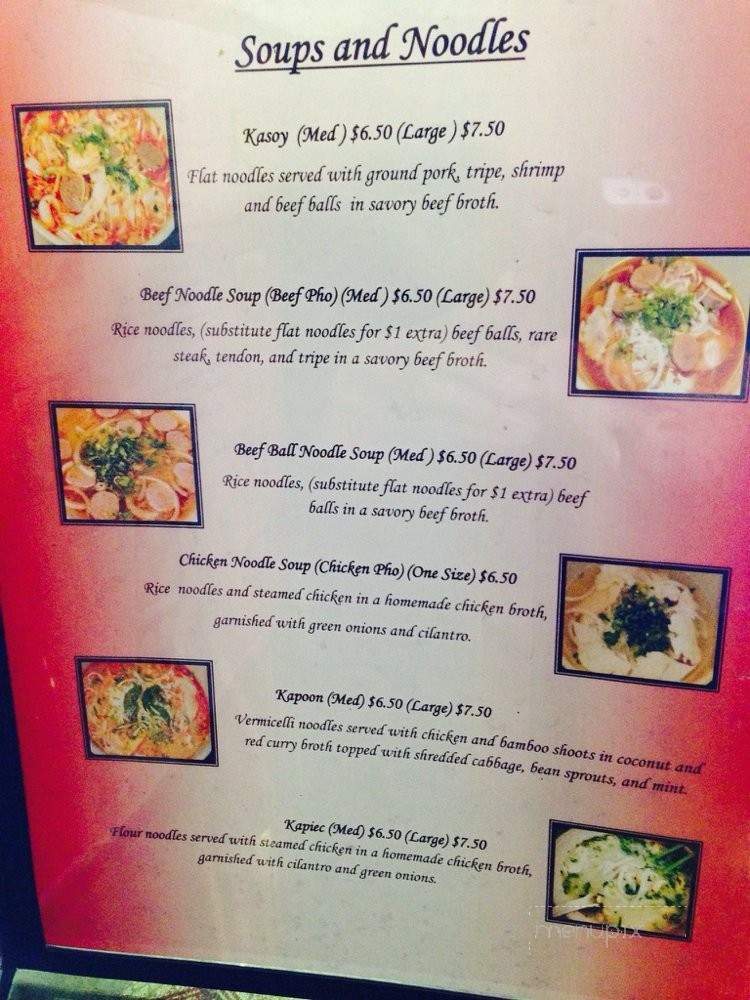 Laos Kitchen - Parkway-South Sacramento, CA menu_pic